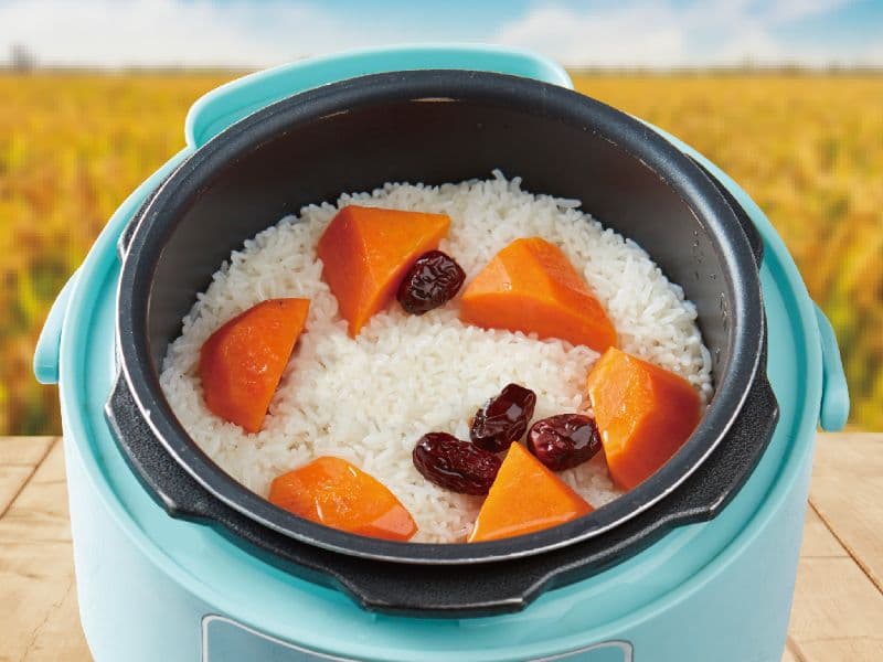 Sweet Potato Rice in Pressure Cooker